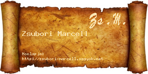 Zsubori Marcell névjegykártya